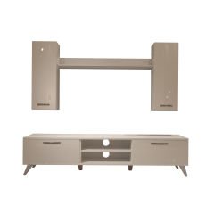 Decoraktiv Eko 5D Mdf Dvd Retro Tv Ünitesi Tv Sehpası Parlak Beyaz