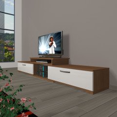 Decoraktiv Flex 4 Mdf Tv Ünitesi Tv Sehpası Ceviz - Beyaz