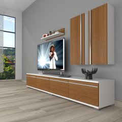 Decoraktiv Eko 5200T Mdf Tv Ünitesi Tv Sehpası Beyaz - Ceviz