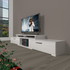 Decoraktiv Flex 130 Mdf Tv Ünitesi Tv Sehpası Parlak Beyaz