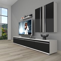 Decoraktiv Eko 5200T Mdf Tv Ünitesi Tv Sehpası Beyaz - Siyah