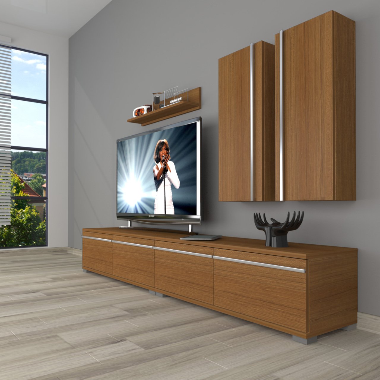 Decoraktiv Eko 5200T Mdf Tv Ünitesi Tv Sehpası Ceviz