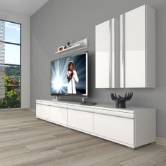 Decoraktiv Eko 5200T Mdf Tv Ünitesi Tv Sehpası Parlak Beyaz