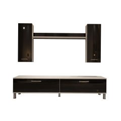 Decoraktiv Eko 5D Slm Std Krom Ayaklı Tv Ünitesi Tv Sehpası Beyaz - Siyah
