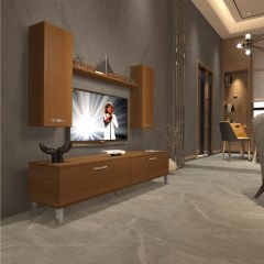Decoraktiv Eko 5D Slm Std Krom Ayaklı Tv Ünitesi Tv Sehpası Ceviz