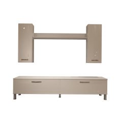 Decoraktiv Eko 5D Slm Std Krom Ayaklı Tv Ünitesi Tv Sehpası Parlak Beyaz