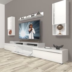 Decoraktiv Ekoflex 270TA Mdf Tv Ünitesi Tv Sehpası Parlak Beyaz