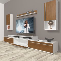 Decoraktiv Ekoflex 270TA Mdf Tv Ünitesi Tv Sehpası Beyaz - Ceviz