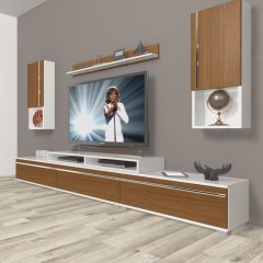 Decoraktiv Ekoflex 270TA Mdf Tv Ünitesi Tv Sehpası Beyaz - Ceviz