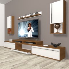 Decoraktiv Ekoflex 270TA Mdf Tv Ünitesi Tv Sehpası Ceviz - Beyaz