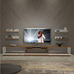Decoraktiv Trendstyle 270RS Mdf Tv Ünitesi Tv Sehpası Ceviz - Beyaz