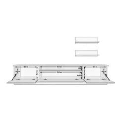 Trendstyle 4s Mdf Tv Ünitesi ve Orta Sehpa 2'li Set Parlak Beyaz