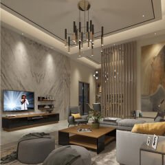 Trendstyle 4s Mdf Tv Ünitesi ve Orta Sehpa 2'li Set Ceviz - Siyah