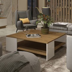 Trendstyle 4s Mdf Tv Ünitesi ve Orta Sehpa 2'li Set Pera - Beyaz