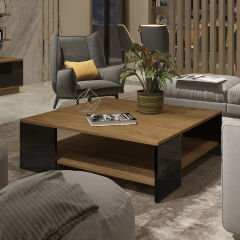 Trendstyle 4s Mdf Tv Ünitesi ve Orta Sehpa 2'li Set Pera - Siyah