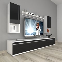 Decoraktiv Eko 5200TA Mdf Tv Ünitesi Tv Sehpası Beyaz - Siyah