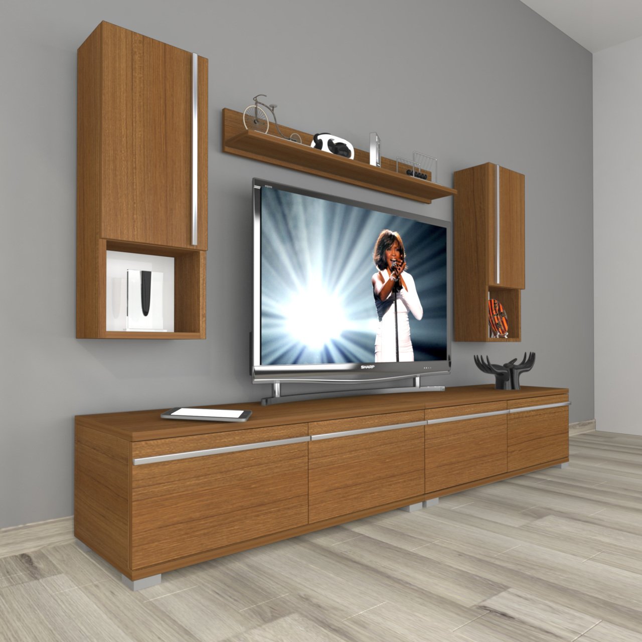 Decoraktiv Eko 5200TA Mdf Tv Ünitesi Tv Sehpası Ceviz