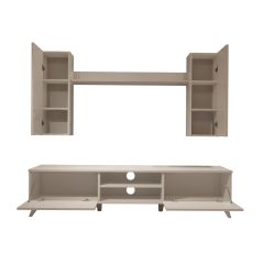 Decoraktiv Eko 5D Slm Dvd Retro Tv Ünitesi Tv Sehpası Parlak Beyaz