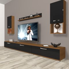 Decoraktiv Eko 270da Slm Tv Ünitesi Tv Sehpası Ceviz - Siyah
