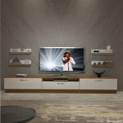 Decoraktiv Trendstyle 270R Mdf Tv Ünitesi Tv Sehpası Ceviz - Beyaz