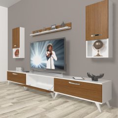 Decoraktiv Eko 270da Slm Retro Tv Ünitesi Tv Sehpası Beyaz - Ceviz