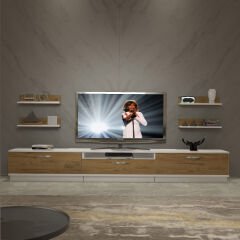 Decoraktiv Trendstyle 270R Mdf Tv Ünitesi Tv Sehpası Beyaz - Pera