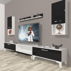 Decoraktiv Eko 270da Slm Silver Tv Ünitesi Tv Sehpası Beyaz - Siyah