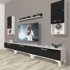 Decoraktiv Eko 270da Slm Silver Tv Ünitesi Tv Sehpası Beyaz - Siyah