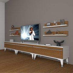 Decoraktiv Eko 270r Mdf Silver Tv Ünitesi Tv Sehpası Beyaz - Ceviz