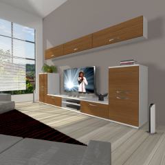 Decoraktiv Eko 9 Slm Dvd Tv Ünitesi Tv Sehpası Beyaz - Siyah