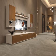 Decoraktiv Eko 5DA Mdf Std Tv Ünitesi Tv Sehpası Beyaz - Ceviz