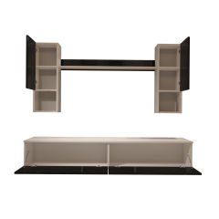 Decoraktiv Eko 5DA Mdf Std Tv Ünitesi Tv Sehpası Beyaz - Siyah