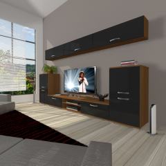 Decoraktiv Eko 9 Slm Dvd Tv Ünitesi Tv Sehpası Ceviz - Siyah