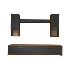 Decoraktiv Eko 5DA Mdf Std Tv Ünitesi Tv Sehpası Ceviz - Antrasit
