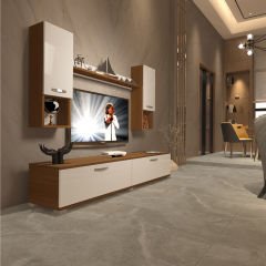Decoraktiv Eko 5DA Mdf Std Tv Ünitesi Tv Sehpası Ceviz - Beyaz