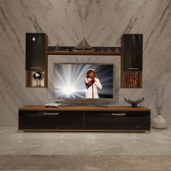 Decoraktiv Eko 5DA Mdf Std Tv Ünitesi Tv Sehpası Ceviz - Siyah