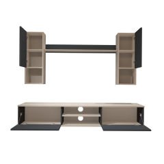 Decoraktiv Eko 5DA Mdf Dvd Tv Ünitesi Tv Sehpası Beyaz - Antrasit