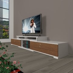 Decoraktiv Flex 130 Mdf Gold Tv Ünitesi Tv Sehpası