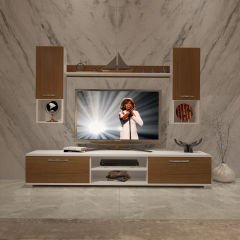 Decoraktiv Eko 5DA Mdf Dvd Tv Ünitesi Tv Sehpası Beyaz - Ceviz