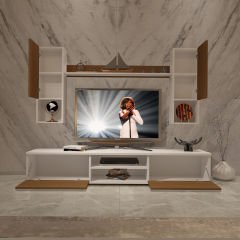 Decoraktiv Eko 5DA Mdf Dvd Tv Ünitesi Tv Sehpası Beyaz - Ceviz