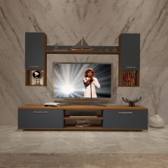 Decoraktiv Eko 5DA Mdf Dvd Tv Ünitesi Tv Sehpası Ceviz - Antrasit