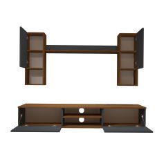 Decoraktiv Eko 5DA Mdf Dvd Tv Ünitesi Tv Sehpası Ceviz - Antrasit