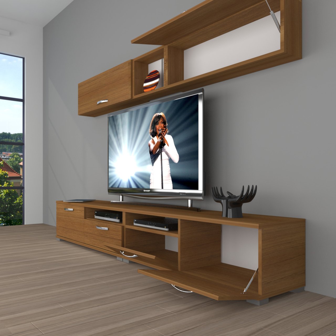 Decoraktiv Eko 5200 Slm Tv Ünitesi Tv Sehpası Ceviz