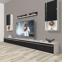 Decoraktiv Eko 270ta Mdf Tv Ünitesi Tv Sehpası Beyaz - Siyah