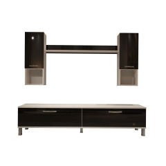 Decoraktiv Eko 5DA Mdf Std Krom Ayaklı Tv Ünitesi Tv Sehpası Beyaz - Siyah