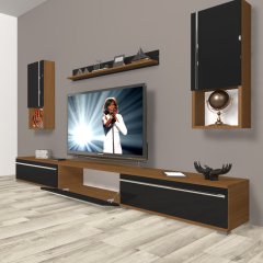 Decoraktiv Eko 270ta Mdf Tv Ünitesi Tv Sehpası Ceviz - Siyah