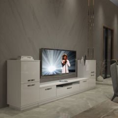 Decoraktiv Trendstyle On2 Slm Tv Ünitesi Tv Sehpası Parlak Beyaz