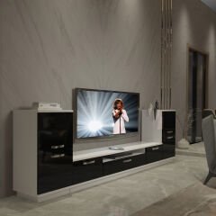 Decoraktiv Trendstyle On2 Slm Tv Ünitesi Tv Sehpası Beyaz - Siyah
