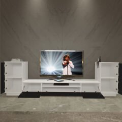 Decoraktiv Trendstyle On2 Slm Tv Ünitesi Tv Sehpası Beyaz - Siyah