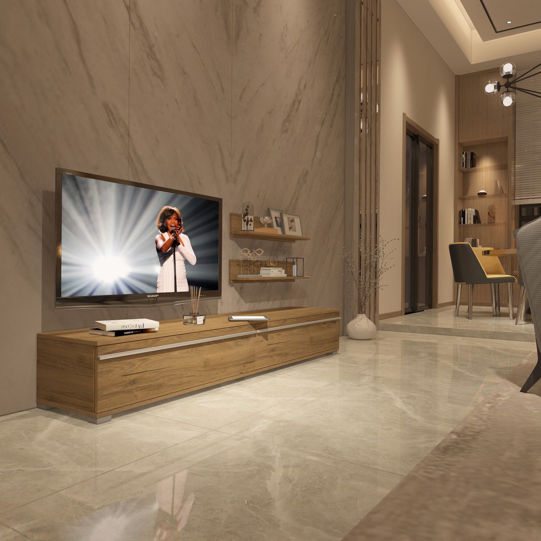 Decoraktiv Eko 4 Mdf Std Tv Ünitesi Tv Sehpası Pera